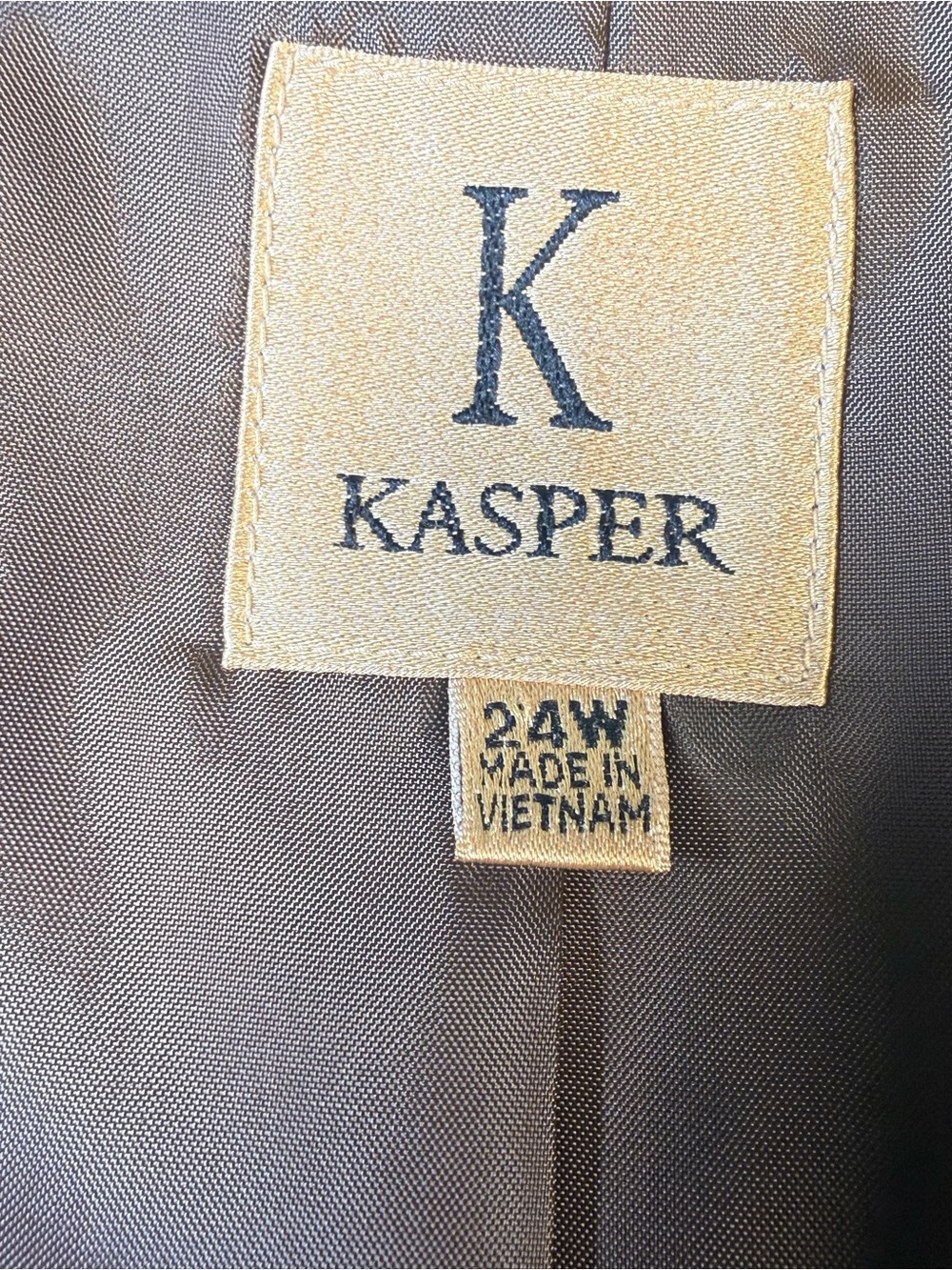 NWT Kasper Plus Size 24W Metallic Copper Faux Leather Open Front Blazer Jacket - Picture 9 of 16
